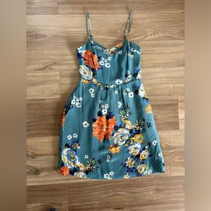 Moulinette Souers Anthropologie Dress, blue floral, women’s size 2